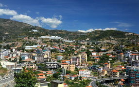 Панорама города в Сан Ремо, Италия