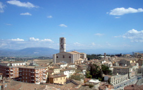 Panorama of the city of Perugia, Italy