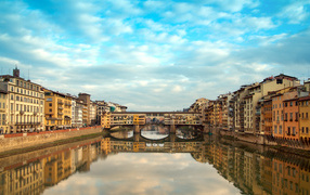 Ponte Vecchio on New Year's Eve in Florence, Italy