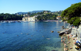 Summer holiday in the resort of Rapallo, Italy