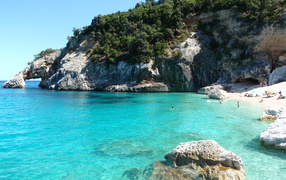 Summer vacation at the beach on the island of Sardinia, Italy