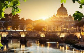 Закат солнца в Риме
