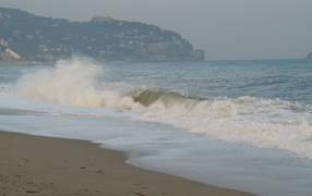 Surf at the resort Spotorno, Italy