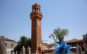 Башня с часами на острове Мурано, Италия