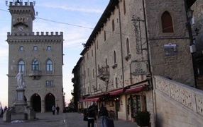 Главная площадь в Сан Марино, Италия