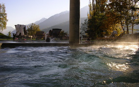 Термальный источник на курорте в Бормио, Италия