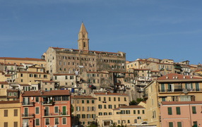 Urban buildings in the resort of Imperia, Italy