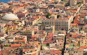 Вид со стены крепости в Неаполе, Италия