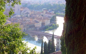View from the hill in Verona, Italy