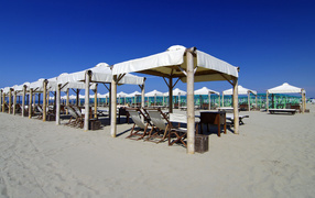 White Beach in the resort of Forte dei Marmi, Italy