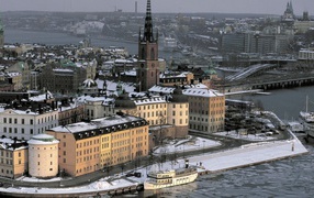 Зимний вид на курорте Лидо ди Езоло, Италия