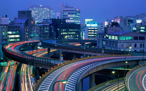 Road junction in Tokyo