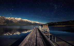 Starry night in New Zealand