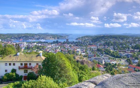 Вид с холма на Осло