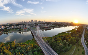 Летний закат над Варшавой, Польша