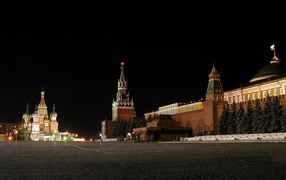 The Kremlin on the night area