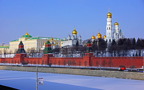Winter river from the Kremlin