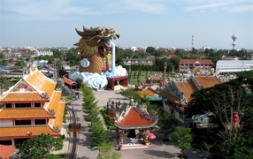 Amusement park in the resort of Lopburi, Thailand