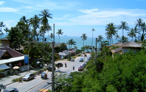 Городская улица на курорте Краби, Таиланд