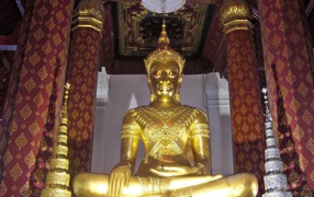 Golden Buddha at the resort Ayuthaya, Thailand