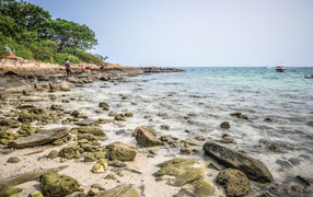 Rocky shore on the island of Koh Samet, Thailand