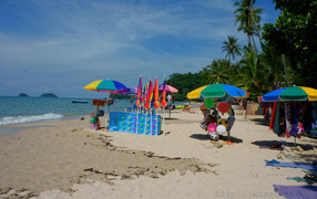 Summer vacation on the island of Koh Chang, Thailand