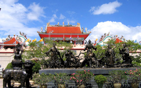 Temple at the resort in Pattaya, Thailand