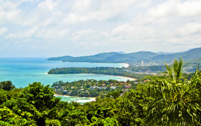 Вид на курорт на острове Панган, Таиланд