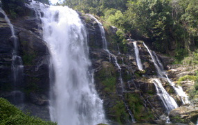 Waterfalls around the resort in Chiang Mai, Thailand