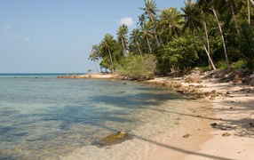 Дикий пляж на острове Панган, Таиланд