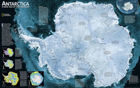 Большая подробная карта Антарктики