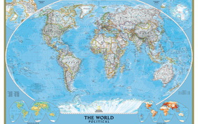 Большая подробная политическая карта Мира