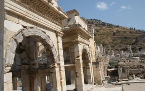 And Mithridates Gate Mazeusa in Ephesus, Turkey