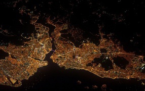 Istanbul by Night from Space