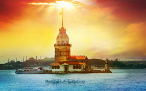 Lighthouse in the Bay of Istanbul