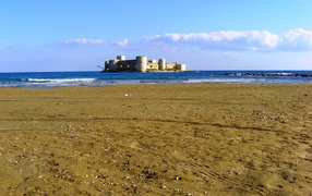 Old fort off the coast of Mersin, Turkey