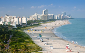 Endless beach in Miami