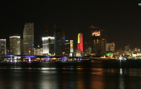 Evening lights of Miami