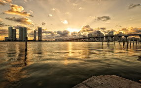Fabulous sunset in Miami