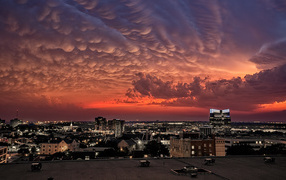 Storm clouds in Fort Worth, United States