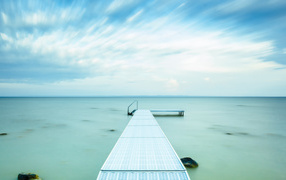 Восход солнца на озере Мичиган, США