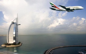 The plane is landing in Dubai