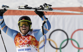  Обладатель золотой и бронзовой медали в дисциплине горные лыжи Хьетиль Янсруд в Сочи