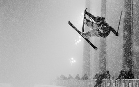 Обладатель золотой медали в дисциплине фристайл Дэвид Вайз на олимпиаде в Сочи