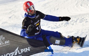 Обладатель золотой медали в дисциплине сноуборд  Пьер Вольтье  из Франции