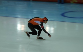 Обладатель золотой медали в дисциплине скоростной бег на коньках Стефан Грот Хейс