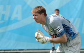 Александр Беленов вратарь Кубани за работой