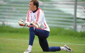 Alexander Filz Krasnodar goalkeeper in training
