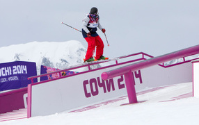 Американская фристайлистка Дэвин Логан на олимпиаде в Сочи