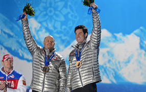 Американский бобслеист Стивен Холкомб на олимпиаде в Сочи